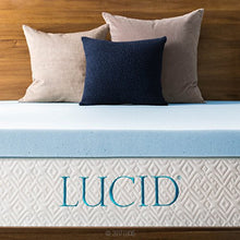 Load image into Gallery viewer, LUCID 3-inch Ventilated Gel Memory Foam Mattress Topper - Twin XL
