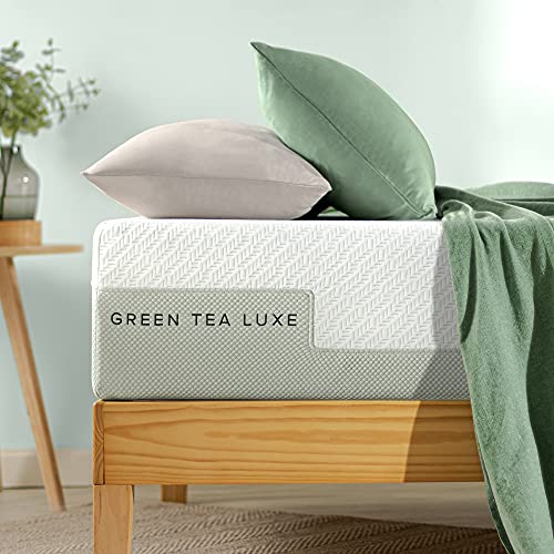 ZINUS 12 Inch Green Tea Luxe Memory Foam Mattress/Pressure Relieving/CertiPUR-US Certified/Bed-in-a-Box/All-New/Made in USA, Queen