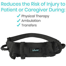 Load image into Gallery viewer, Vive Transfer Belt with Handles - Medical Nursing Safety Gait Patient Assist - Bariatric, Pediatric, Elderly, Handicap, Occupational &amp; Physical Therapy - PT Gate Strap Quick Release Metal Buckle
