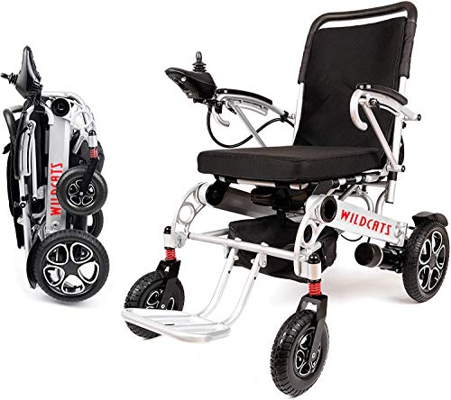 Rubicon Premium Lightweight Electric Wheelchairs. All Terrain,Dual Power Motors, Foldable, Travel Power Wheelchair for Adults. Silla de Ruedas Electrica. (Premium - Heavy Duty)