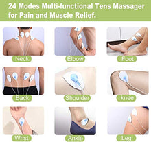 Load image into Gallery viewer, Belifu Dual Channel TENS EMS Unit 24 Modes Muscle Stimulator for Pain Relief Therapy, Electronic Pulse Massager Muscle Massager with 10 Pads, Dust-Proof Drawstring Storage Bag，Fastening Cable Ties…
