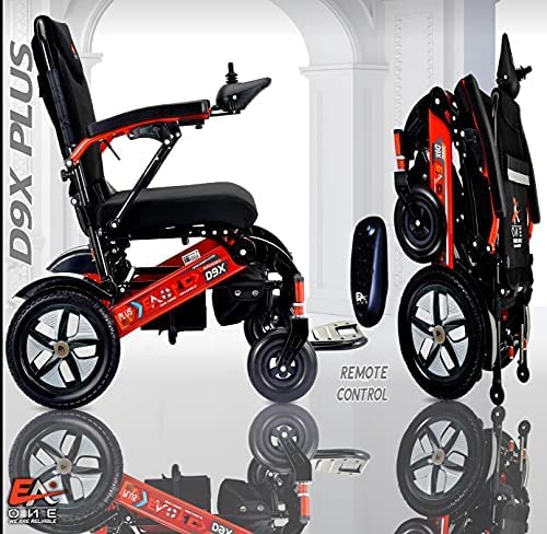 7 Colors 2021 (XL) EAONE No.1D9X,Best Rated Exclusive Folding Lightweight Motorized Electric Wheelchair, Dual 500W Motors, Heavy-Duty, Portable Electric Wheelchair (21.5'' Seat Width)