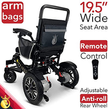 Load image into Gallery viewer, Majestic Electric Wheelchair 2022 - Foldable Remote Control Power Chair, 500 Watt Waterproof Motor, Lightweight Motorized Portable Mobility Aid for Adults - Wheel Chair (19.5&quot; Seat Width)
