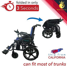 Load image into Gallery viewer, 2022 Model Fold &amp; Travel Lightweight Electric Wheelchair Motor Motorized Wheelchairs Power Wheel Chair Aviation Travel Safe Heavy Duty
