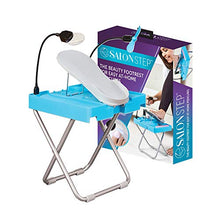 Load image into Gallery viewer, Salon Step The Beauty Footrest for Easy At-Home Pedicures, Treat Your Feet, No More Bending or Stretching with LED Magnifier, Drying Fan, Adjustable Foot Rest, Non-Slip Sturdy Legs &amp; Built-In Storage
