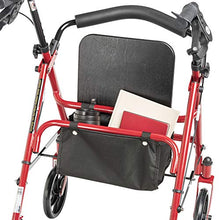 Load image into Gallery viewer, Drive Medical 10257RD-1 Four Wheel Rollator with Fold Up Removable Back Support, Red
