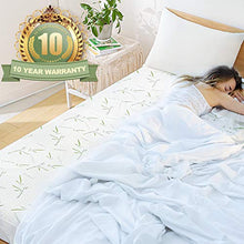 Load image into Gallery viewer, King Bamboo Waterproof Mattress Protector, Cooling Soft Mattress Pad Cover, Breathable Noiseless Waterproof Bed Cover-Stretch to 21&quot; Safe Fitted Deep Pocket Mattress Protection Cover-Vinyl Free
