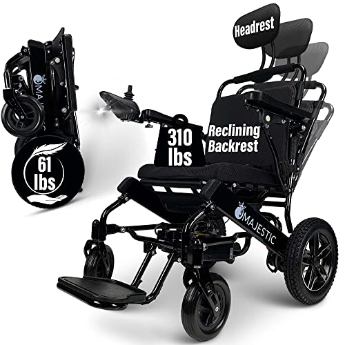 MALISA Premium Electric Wheelchair for Adults, Portable All Terrain Lightweight Wheelchairs, Foldable Motorized Power Wheel Chair, Electric Wheelchair with Remote Control (20