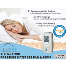 Load image into Gallery viewer, Vaunn Medical Cloud Air Whisper Quiet Alternating Air Pressure Mattress Topper with Pump Twin Size 36&quot; x 78&quot; x 3&quot;
