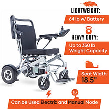 Load image into Gallery viewer, ActiWe Foldable Motorized Electric Wheelchair – Auto Fold Unfold All Terrain Long Range Weatherproof Exclusive Power Wheel Chair for Seniors &amp; Adults – Lightweight Portable Wheelchairs Remote Control
