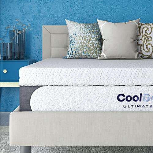 Classic Brands Cool Gel Memory Foam 14-Inch Mattress with 2 BONUS Pillows | CertiPUR-US Certified | Bed-in-a-Box, Queen