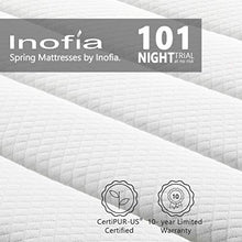 Load image into Gallery viewer, Inofia Queen Mattress, 12 Inch Hybrid Innerspring Double Mattress in a Box, Cool Bed with Breathable Soft Knitted Fabric Cover, 101 Risk-Free Nights Trial
