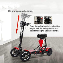 Load image into Gallery viewer, Fold and Travel Mobility Scooters for Adults 4 Wheel Long Range Mobility Scooter Electric Wheelchair Power (RED)
