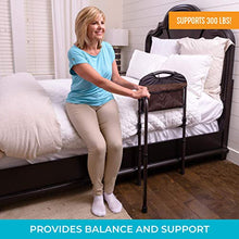 Load image into Gallery viewer, Stander Mobility Rail, Senior Bed Rail and Assist Bar with Swing-Out Mobility Arm and Organizer Pouch
