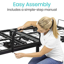 Load image into Gallery viewer, Vive Electric Bed Rail Frame - Adjustable Metal Base with Remote for Twin and Twin XL Size Mattress - Incline Riser for Head, Feet and Legs - Easy Assembly with USB Ports and Side Storage Bag
