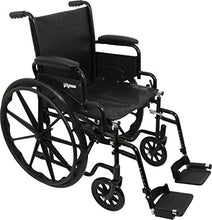 Load image into Gallery viewer, ProBasics Standard Wheelchair - Flip Back Desk Arms - 250 Pound Weight Capacity - Black - Swing-Away Footrest - 18&quot; x 16&quot; Seat
