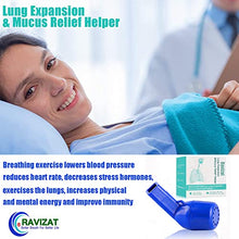 Load image into Gallery viewer, Lung Expansion Mucus Relief Device, Ravizat Hand Held Respiratory Breathing Exercise Device - OPEP Therapy, Drug-Free, Naturally Clear Mucus, Helps Open Airways
