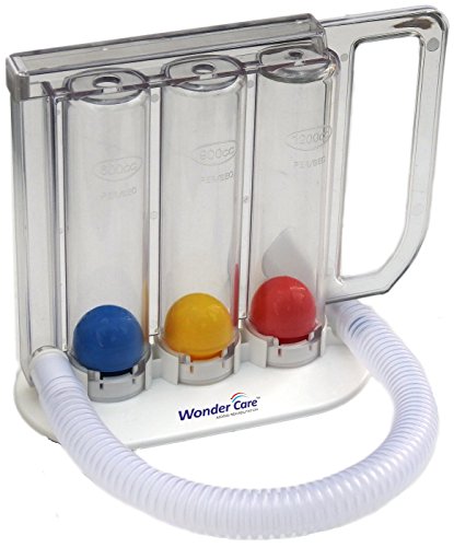 Wonder Care Deep Breathing Lung Exerciser | Washable & Hygienic | Breath Measurement System | with Handle