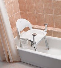 Load image into Gallery viewer, Moen DN7100 Home Care Premium Adjustable Bath Safety Shower Chair with Back and Arm Rests, Glacier
