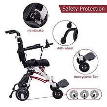 Load image into Gallery viewer, ELENKER Electric Wheelchair, Super Lightweight Foldable Powered Motorized Wheel Chair for Indoor Outdoor Home Travel, Weight with Battery 41 LBS
