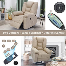 Load image into Gallery viewer, YODOLLA Larger Lift Chair for Elderly, Big and Tall Lift Recliner with Side Pockets,USB Port &amp; Massage Remote Control, Lazyboy Power Rising Recliner with Heat&amp;Vibration Massage,Cream Beige
