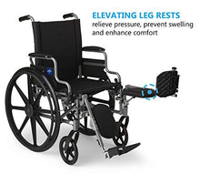Load image into Gallery viewer, Medline - MDS806550E Lightweight &amp; User-Friendly Wheelchair With Flip-Back, Desk-Length Arms &amp; Elevating Leg Rests for Extra Comfort, Gray, 18&quot; Seat

