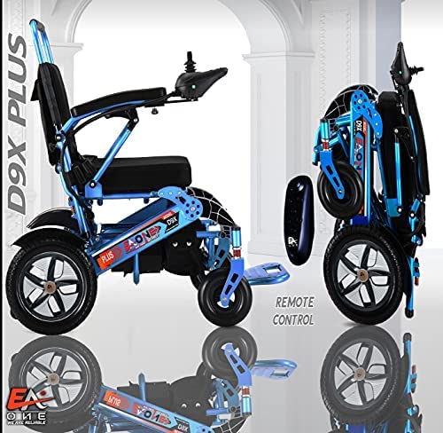 7 Colors 2021 (XL) EAONE No.1D9X,Best Rated Exclusive Folding Lightweight Motorized Electric Wheelchair, Dual 500W Motors, Heavy-Duty, Portable Electric Wheelchair (21.5'' Seat Width)