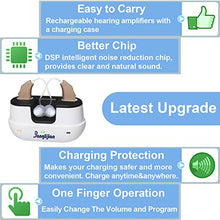 Load image into Gallery viewer, Banglijian Hearing Aids Rechargeable for Adults Seniors, Magnetic Contact Charging Box with Larger Capacity, Small Hearing Aid with Noise Reduction and Feedback Cancellation
