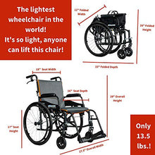 Load image into Gallery viewer, Featherweight Wheelchair® 13.5 lbs. - World&#39;s Lightest Wheelchair
