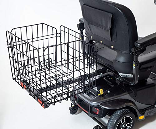 Folding Rear Basket for Pride Mobility Scooters & Powerchairs (Only Works with Scooters & Power Chairs Equipped with 1