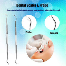 Load image into Gallery viewer, Dental Tools Stainless Steel Dental Pick Dental Floss Dental Hygiene Tool Set Tooth Scraper Plaque Tartar Remover Dental Tweezers Gum Floss for Personal Oral Care &amp; Pet Use (6 Pack)
