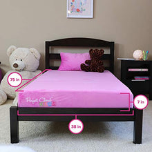 Load image into Gallery viewer, Made in USA - Perfect Cloud Kids Plush 7-inch Memory Foam Twin Mattress, Shredded Foam Pillow, and Teddy Bear for Day/Trundle/Bunk Bed - (Pink)
