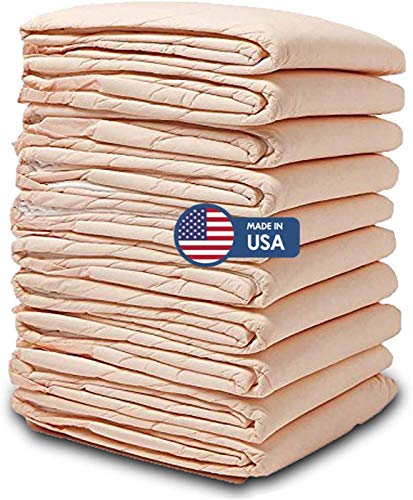 Wave Medical Disposable Incontinence Pads (100-Count) Bed Covers for Women, Men, Elderly, Kids | 6-Layer Super Absorbent Protection | Urine, Accidents, Liquid | Large 30” x 36” | 100g, 15g SAP
