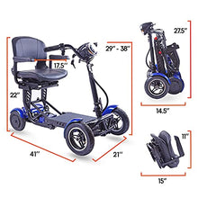 Load image into Gallery viewer, Rubicon All Terrain 4 Wheel Mobility Scooter - Zero Turn Maneuverability, Extreme, Sport, Heavy Duty, 300lbs Max Weight, Long Range Power Extended Battery
