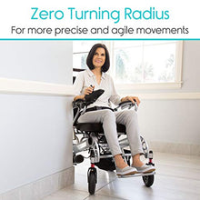Load image into Gallery viewer, Vive Mobility Electric Wheelchair - Power Transport Chair - Lightweight, Foldable, Heavy Duty for Compact Airplane Travel - Motorized Long Range Large Dual Motor - Breathable and Washable Seat Cushion
