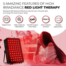 Load image into Gallery viewer, Bestqool Red Light Therapy Device, 660nm 850nm Near Infrared Therapy with Timer, 60 LEDs, Clinical Grade High Power Low EMF Output LED Light Therapy for Anti-Aging, Pain Relief. 95W Power Consumption.
