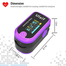 Load image into Gallery viewer, Finger Pulse Oximeter Fingertip, Portable Blood Oxygen Saturation Monitor for Heart Rate and SpO2 Level, Pulse Ox,Oximetro, O2 Monitor Finger for Oxygen,(Purple)
