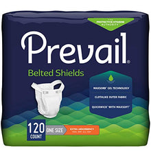 Load image into Gallery viewer, Prevail Incontinence Belted Shields, Extra Absorbency, 120 Count
