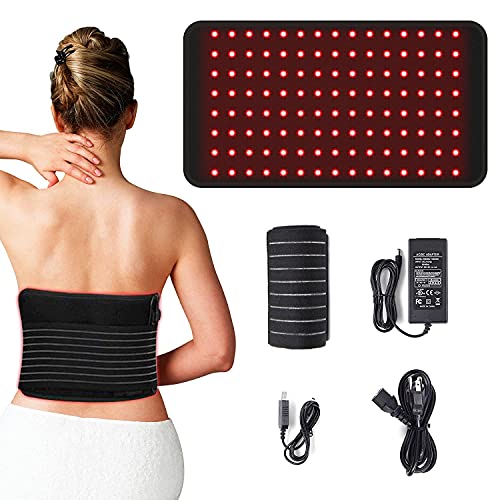 Bestqool Red Light Therapy Belt 660&850nm Flexible Wearable Wrap LED Therapy Large Pad for Back Shoulder Joints Muscle Pain Relief Weight Loss