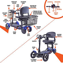 Load image into Gallery viewer, Rubicon All Terrain 4 Wheel Mobility Scooter - Zero Turn Maneuverability, Extreme, Sport, Heavy Duty, 300lbs Max Weight, Long Range Power Extended Battery
