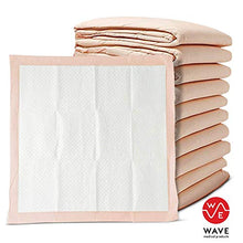 Load image into Gallery viewer, Wave Medical Disposable Incontinence Pads (100-Count) Bed Covers for Women, Men, Elderly, Kids | 6-Layer Super Absorbent Protection | Urine, Accidents, Liquid | Large 30” x 36” | 100g, 15g SAP
