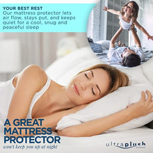 Load image into Gallery viewer, UltraBlock Waterproof Mattress Protector - Smooth Plush Top King Mattress Cover for Bed
