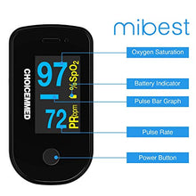 Load image into Gallery viewer, CHOICEMMED Black Dual Color OLED Finger Pulse Oximeter - Blood Oxygen Saturation Monitor with Color OLED Screen Display and Included Batteries - O2 Saturation Monitor
