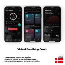 Load image into Gallery viewer, Airofit Pro Breathing Exercise Device + Guided Smart Breathing Trainer | Muscle Trainer for Enhanced Lung Capacity, Physical Performance &amp; General Well-Being | Excellent for Athletes &amp; Everyday People
