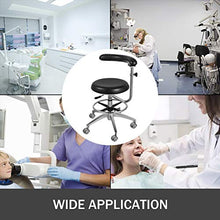 Load image into Gallery viewer, VEVOR Medical Dental Stool Dentist Chair with 360 Degree Rotation Armrest PU Leather Assistant Stool Chair Height Adjustable Doctor Chair
