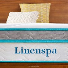 Load image into Gallery viewer, Linenspa 10 Inch Memory Foam and Innerspring Hybrid Medium Feel-Full Mattress, White
