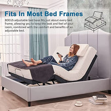 Load image into Gallery viewer, BDEUS Queen Adjustable Bed Frame, 5 Minute Assembly, Wireless Remote Adjustable Bed Base with Adjustable Leg Heights, Anti-Snore, Zero Gravity, Queen
