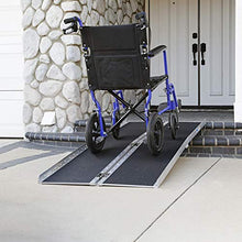 Load image into Gallery viewer, AllCure 6&#39; (72&quot; X 31&quot;) Extra Wide Non-Skid Traction Aluminum Wheelchair Scooter Loading Ramp, Lightweight Folding Portable, Holds Up to 600 lbs
