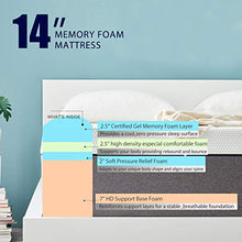 Load image into Gallery viewer, Queen Mattress, Ssecretland 14 inch Gel Memory Foam Mattress with Breathable Cover (Mattress Only) Medium Feels-Bed Mattress in a Box
