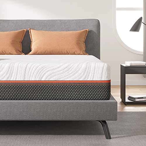 Queen Size Mattress, Sweetnight 12” Hybrid Mattress with Gel Memory Foam & Pocket Innerspring for Cool Sleep & Edge Support, Bed Mattress with Moisture Wicking Adaptive Cover, Medium Firm, Queen Size